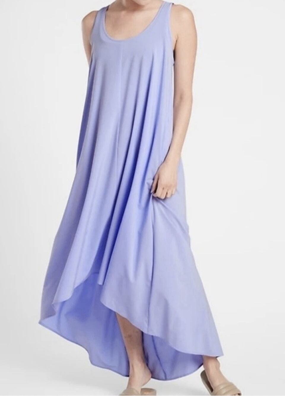 Athleta Presidio Maxi Racerback High Low Hem Periwinkle Size L